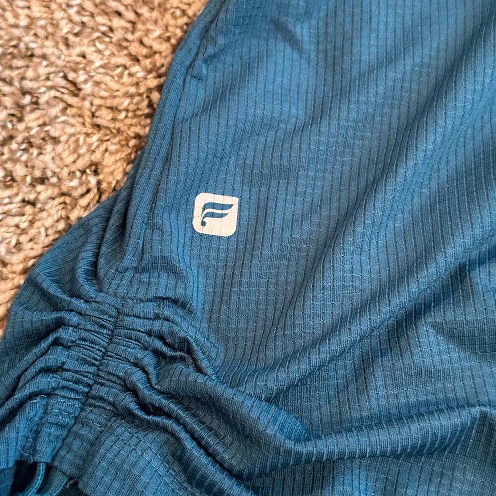 Fabletics green side cinch workout top, women’s large - Picture 5 of 6